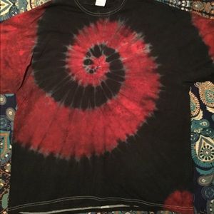 Spiral Tie-Dye Tee XXL Red/Black